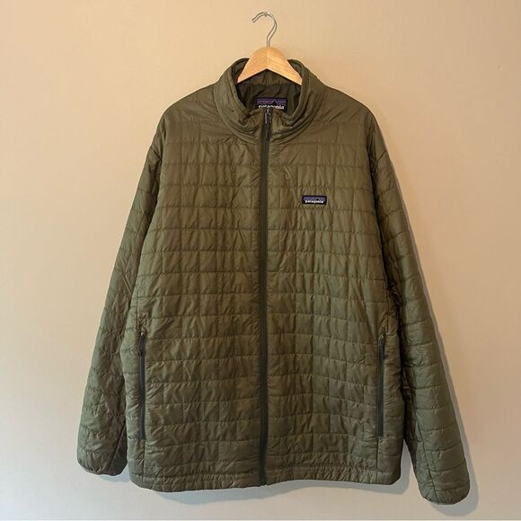 Patagonia Men's Forest Green Puffer Jacket - Picture 1 of 9